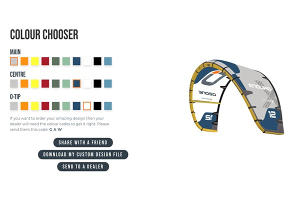 Välj färg på din Ozone-kite eller -vinge!
