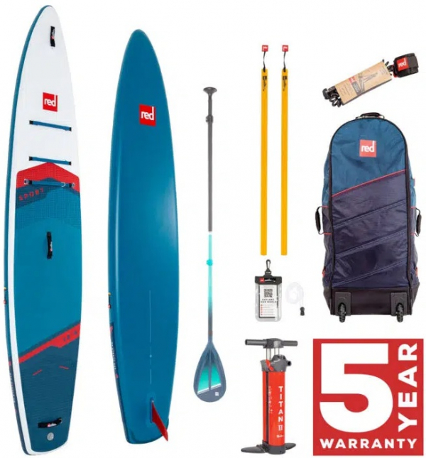 Red Paddle Co, 12´6 Sport MSL – Paket i gruppen SUP / SUP brädor hos Surfspot Sweden AB (RPSU_SP_12-6B_CTPK_23)