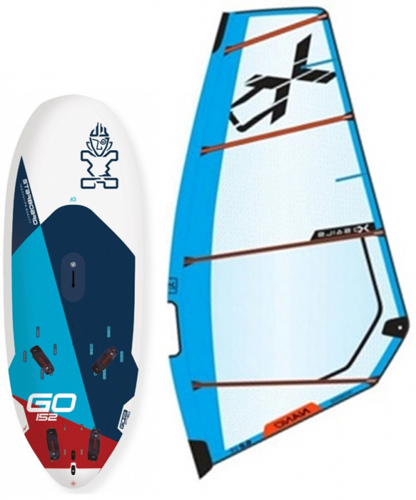 Komplett set nivå 2-4 Starboard Go (Utveckling/Freeride) i gruppen Vindsurfing / Vindsurfingbrädor / Kompletta paket hos Surfspot Sweden AB (komplettgona)